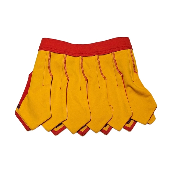 CDT Cheerleader & DanzteamCheerleader Skirt Orange and Yellow Pleated Girls - Picture 6 of 9